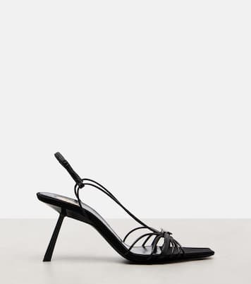 Jerry 80 leather slingback sandals | Saint Laurent