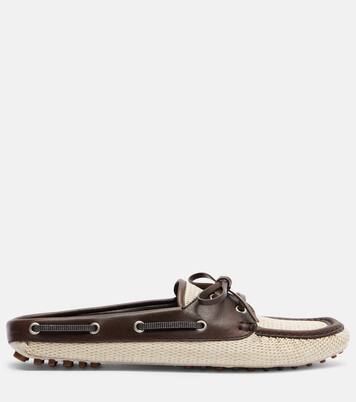 Monili canvas mules | Brunello Cucinelli