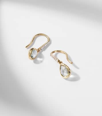 Pendientes de oro de 14 ct (585/1000) con ametista y diamantes | Mateo