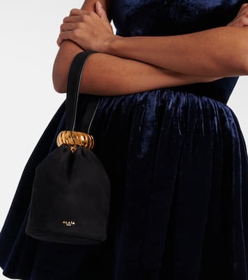 Motion Mini embellished suede top-handle bag | Alaïa