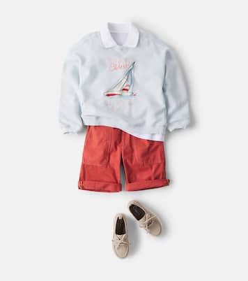 Erol embroidered cotton fleece sweatshirt | Bonpoint