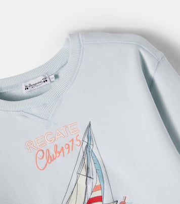 Erol embroidered cotton fleece sweatshirt | Bonpoint