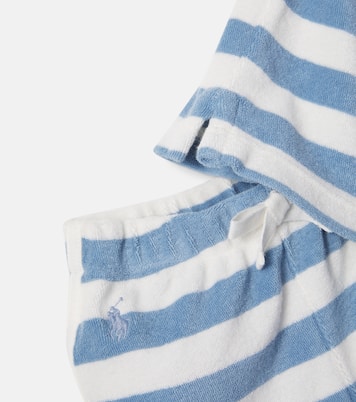 Baby cotton-blend polo shirt, shorts, and hat set | Polo Ralph Lauren Kids