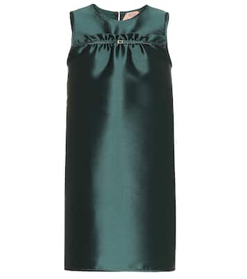 Vestido corto de sarga de satén | N21