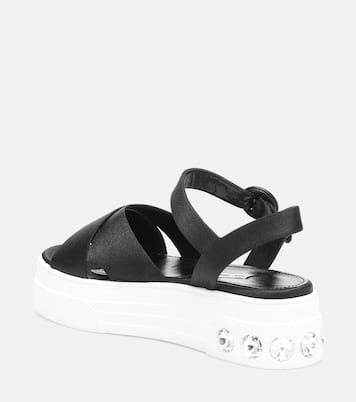 Sandali in canvas con platform | Miu Miu