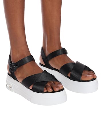 Sandali in canvas con platform | Miu Miu