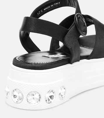 Sandali in canvas con platform | Miu Miu