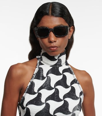 Embellished rectangular sunglasses | Celine Eyewear