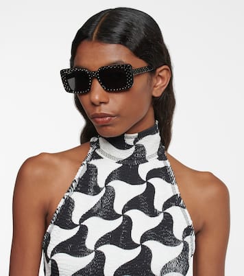 Embellished rectangular sunglasses | Celine Eyewear