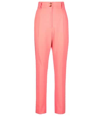 High-rise pleated slim pants | Dolce&Gabbana