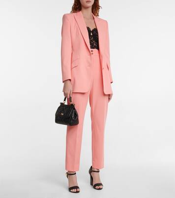 High-rise pleated slim pants | Dolce&Gabbana
