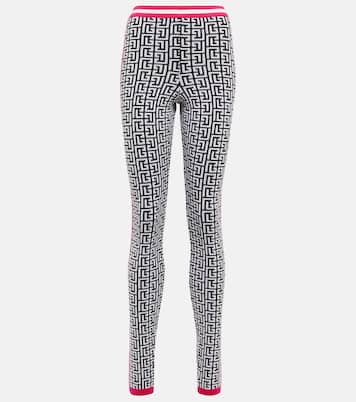 Jacquard-knit wool-blend leggings | Balmain
