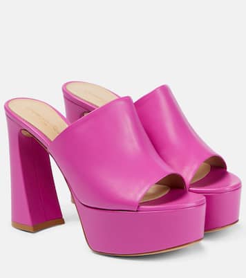 Holly leather platform mules | Gianvito Rossi