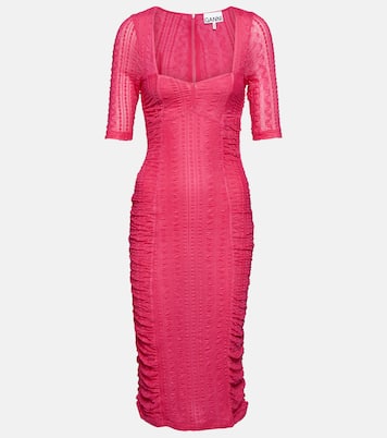 Abito midi in tessuto stretch | Ganni