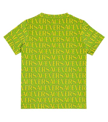 Versace Allover 코튼 블렌드 티셔츠 | Versace Kids