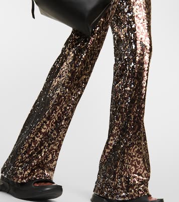 Sequined flared pants | Palm Angels
