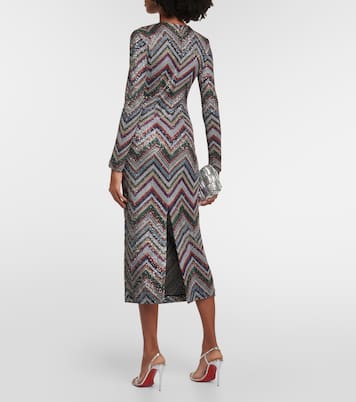 Verziertes Midikleid aus Strick | Missoni