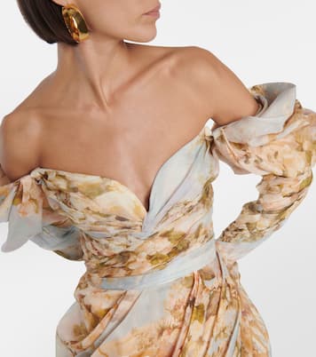 Luminosity draped floral minidress | Zimmermann