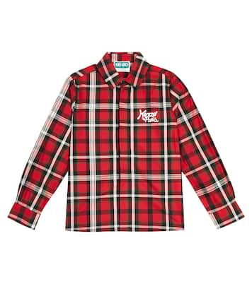 Checked printed cotton shirt | Kenzo Kids
