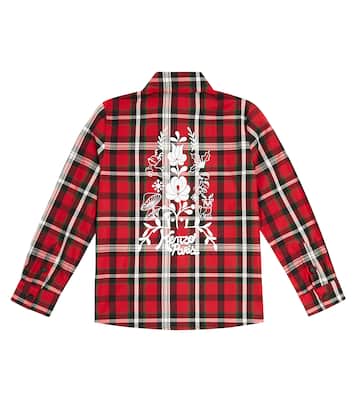 Checked printed cotton shirt | Kenzo Kids