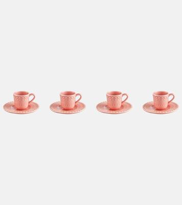 Fantasia set of 4 espresso cups and saucers | Bordallo Pinheiro
