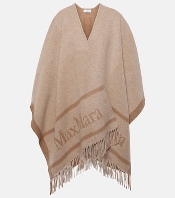 Poncho Logo in jacquard di lana | Max Mara