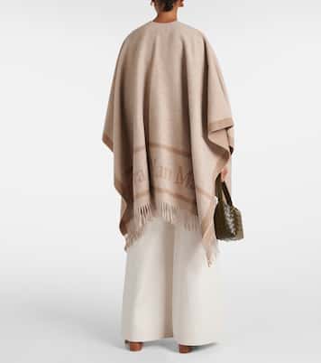 Poncho Logo in jacquard di lana | Max Mara