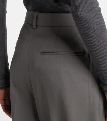 High-rise wool wide-leg pants | Wardrobe.NYC