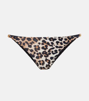 Leopard-print bikini bottoms | Ganni