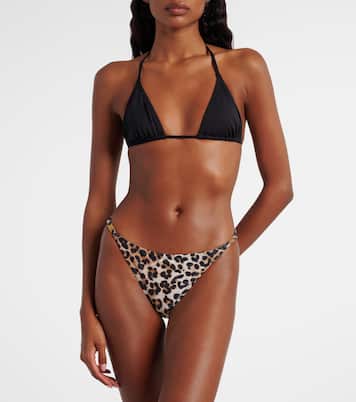Leopard-print bikini bottoms | Ganni