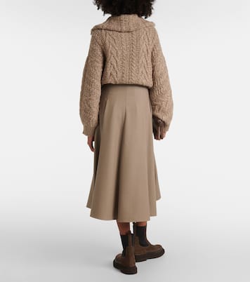 Jupe midi en laine | Brunello Cucinelli