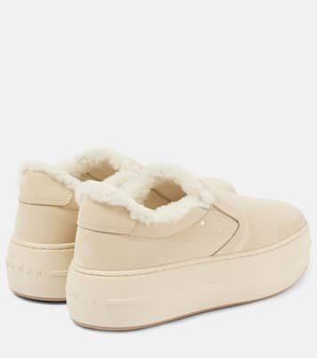 Skyscraper suede platform slip-on sneakers | Hogan