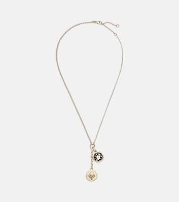 Halskette Strength Resilience aus 18kt Gelbgold mit Emaille und Diamant | FoundRae