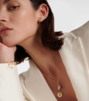 Halskette Strength Resilience aus 18kt Gelbgold mit Emaille und Diamant | FoundRae
