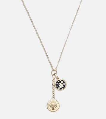 Halskette Strength Resilience aus 18kt Gelbgold mit Emaille und Diamant | FoundRae
