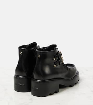 Ankle Boots Rockstud aus Leder | Valentino Garavani