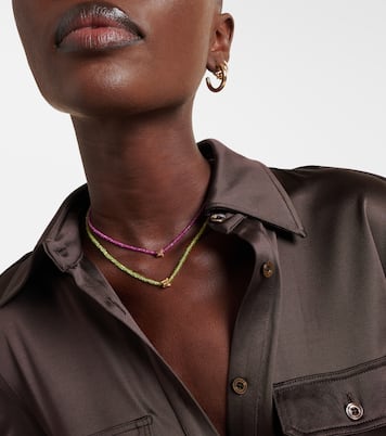 Infinite 18kt rose gold necklace with spinels | Suzanne Kalan