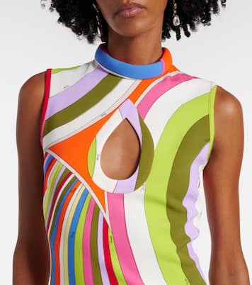 Abito corto Iride in crêpe con cut-out | Pucci