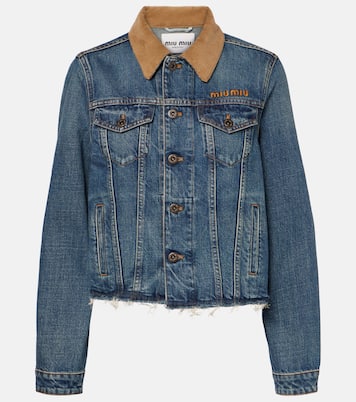 Jeansjacke mit Cord | Miu Miu