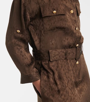 Abito midi in jacquard di seta | Tom Ford