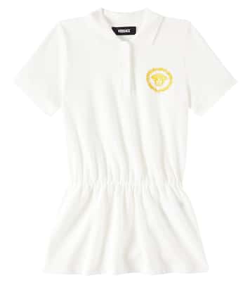 Abito Medusa Alloro in piqué di cotone | Versace Kids