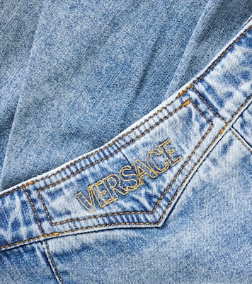 Jupe en jean brodée | Versace Kids