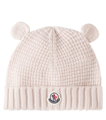 Baby waffle-knit virgin wool beanie | Moncler Enfant