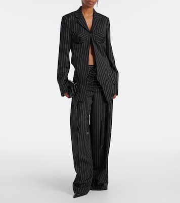 Pantaloni a gamba larga in lana vergine | Jean Paul Gaultier