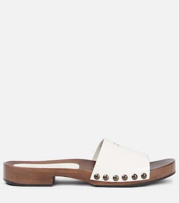 Pantoletten aus Lackleder | Miu Miu