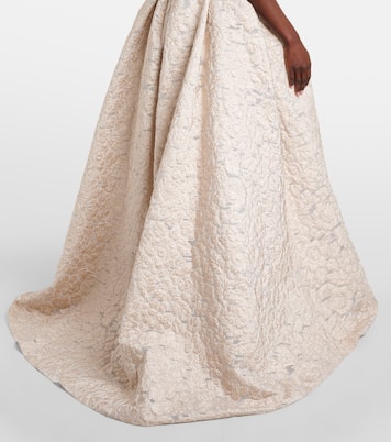 Strapless fil coupé gown | Carolina Herrera