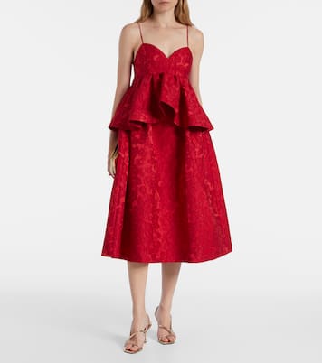 Vestido midi Satine en jacquard matelassé | La DoubleJ