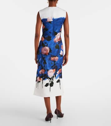 Floral cotton-blend midi dress | Erdem