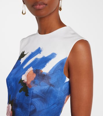 Floral cotton-blend midi dress | Erdem