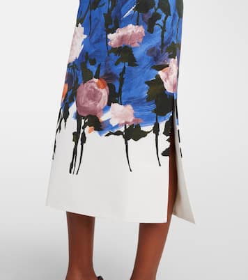Floral cotton-blend midi dress | Erdem